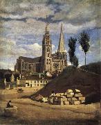 Corot Camille The Cathedral of market analyses oil painting